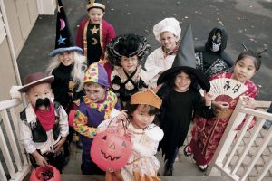 Children Trick-or-treating --- Image by © Royalty-Free/Corbis